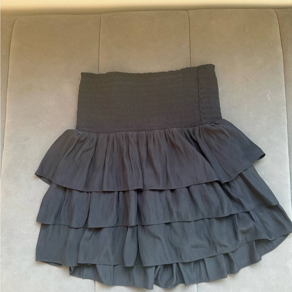 Ramy Brook Black Tiered Skater Skirt